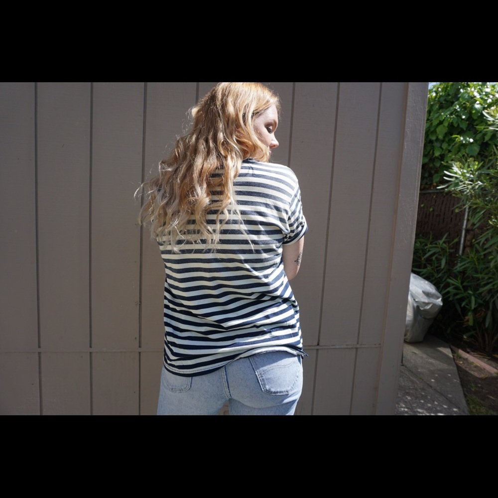 Levi’s Boyfriend Tee - Indigo Ombré Stripe